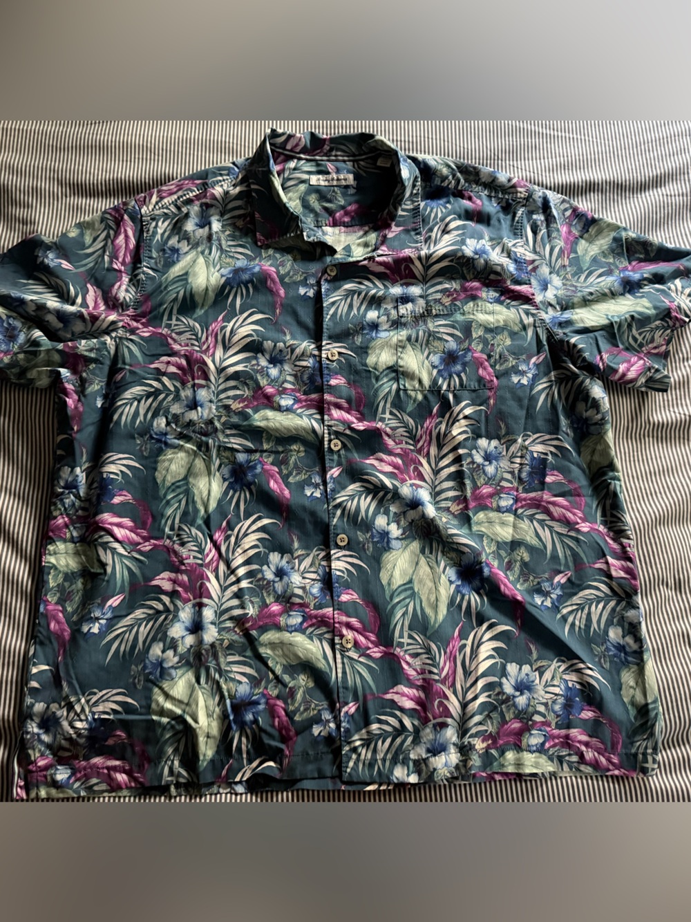 Tommy Bahama Tropical Button-Down Shirt in Teal, Purple, Green